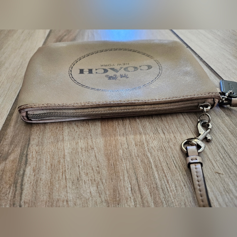 Coach Tan Wristlet with Logo - Picture 10 of 14